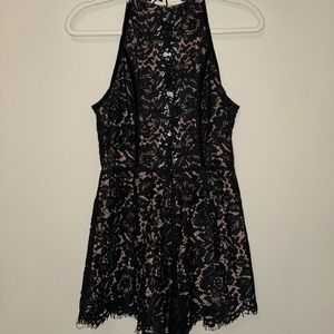 Black lace romper